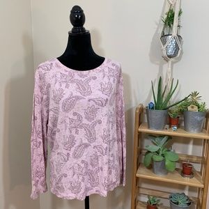 St. John's Bay paisley long sleeve top